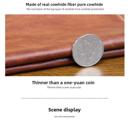 Large Capacity Men Wallet Vintage Genuine Cow Leather Handbag Card Holder Phone Pocket High Quality Handmade Male Money Clips
