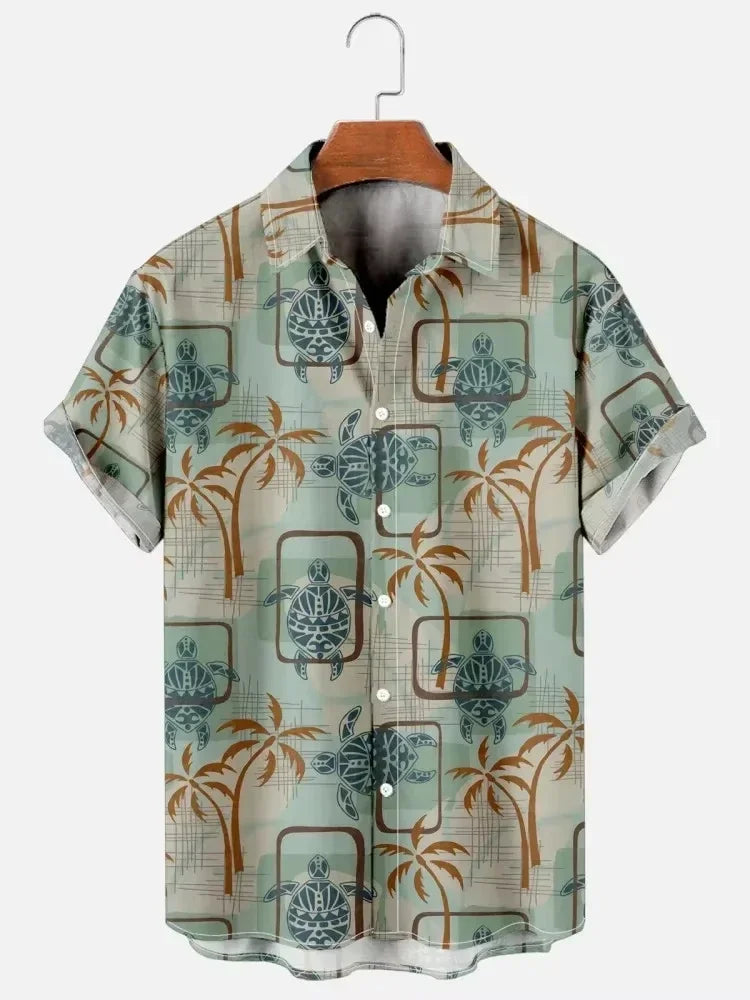 Men's Shirt Lapel Party Shirt Men's Casual Street Short Sleeve Summer New Fashion Banana Animation 3D Print Tops Men's Clothing