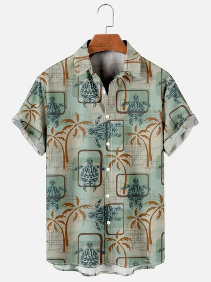 Men's Shirt Lapel Party Shirt Men's Casual Street Short Sleeve Summer New Fashion Banana Animation 3D Print Tops Men's Clothing