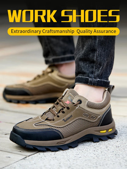 Summer Work Safety Shoes, Men's Puncture Resistant Work Shoes, Protective Shoes, Safety Boots, Tactical Boots