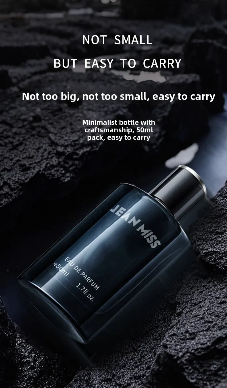 50ml Men's Woody Aquatic Perfume Long Lasting Fresh Masculine Fragrance Spray Eau de Parfum for Daily Casual Dating