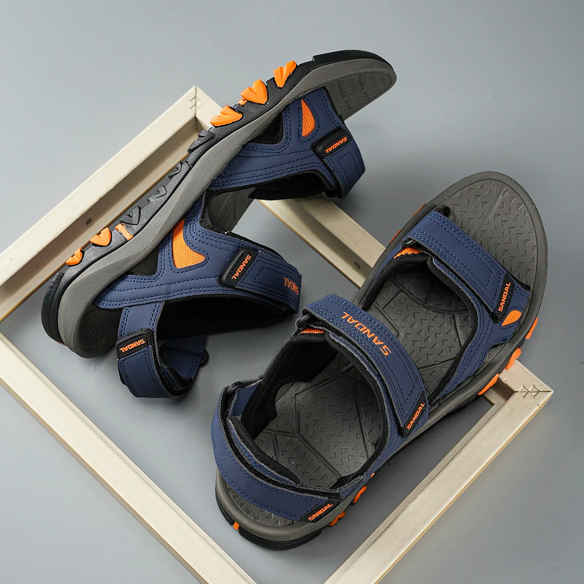Men's Casual Sports Sandals Outdoor Hiking Sandals Comfortable Non-Slip Beach&Trekking Sandals Plus Size Adjustable