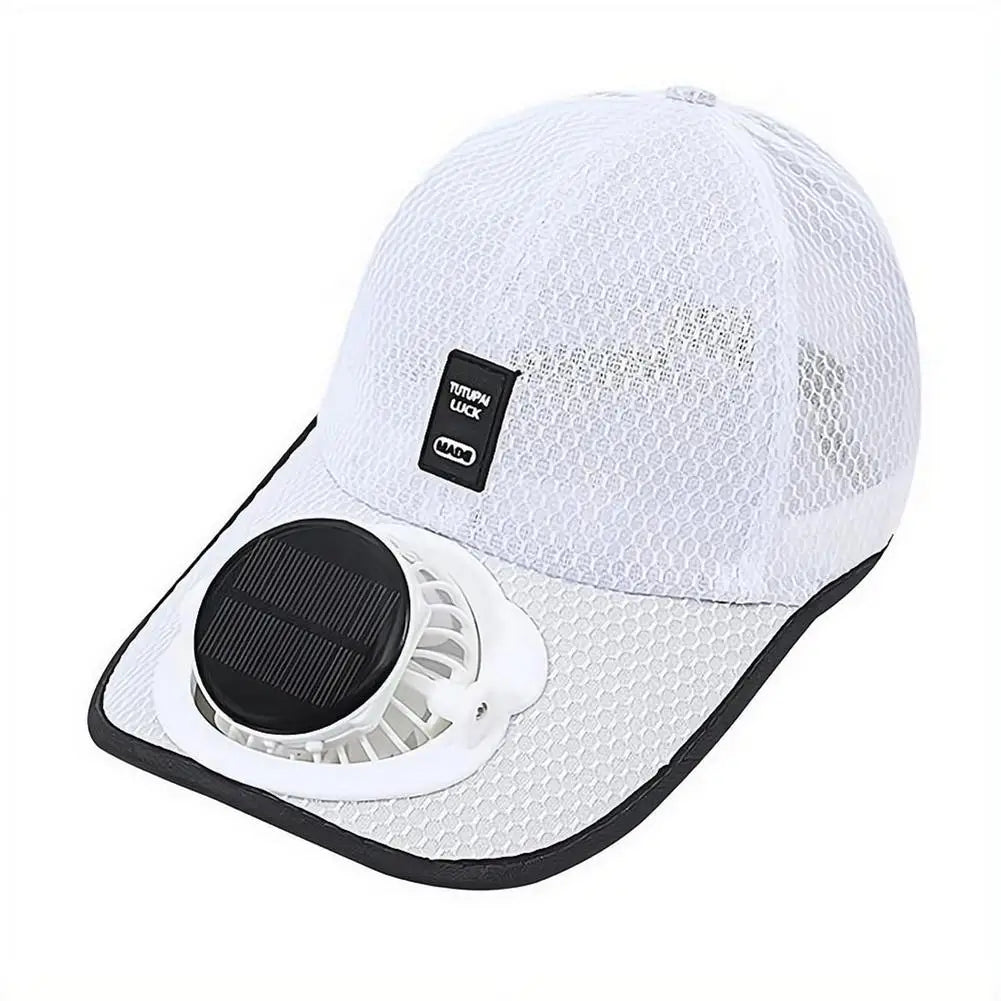 Summer Men Women Mesh Baseball Hat Sun Block Baseball Hat With Solar Fan USB Charging Fan Breathable UV Block Outdoor Sunhats
