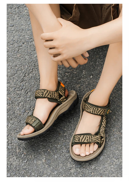 Men's Breathable Open-Toe Summer Sandals Lightweight Soft Sole Casual Beach Shoes for Outdoor Walking Non-Slip Size 40-45