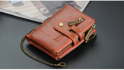 New Men Wallets Name Engraving 11 Card Holders Men Short Purse Double Zipper Coin Pocket High Quality Male Purse Cartera