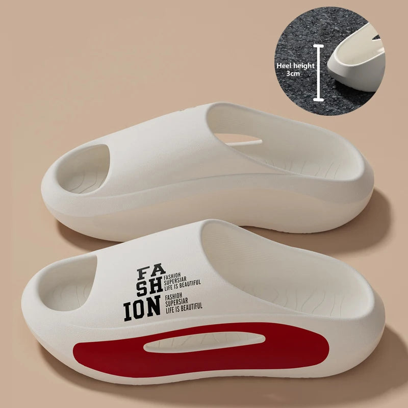 Summer Men's Sports Slippers Indoor Outdoor Sandals Beach Thick Sole EVA Slides Open Toe Non-slip Men Women Home Shoes Big Size