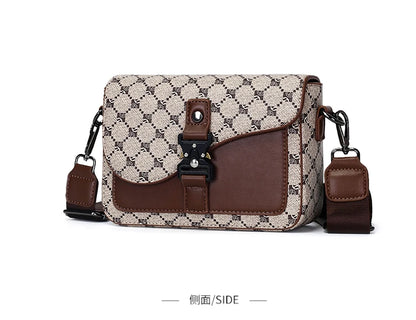 High-End Casual Shoulder Bag for Commuting Business Waterproof Daily Sling Bag Fashionable Jacquard Pattern Men's Crossbody Bag