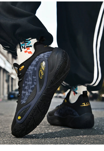 Men's Basketball Shoes Breathable Cushioning Non-Slip Wearable Runing Shoes Gym Training Athletic Basketball Sneakers for Women