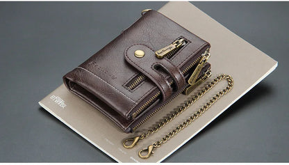 New Men Wallets Name Engraving 11 Card Holders Men Short Purse Double Zipper Coin Pocket High Quality Male Purse Cartera