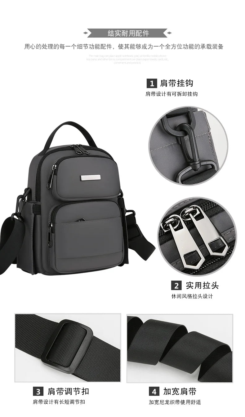 Men's Bag Outdoor Travel Shoulder Bag High Quality Nylon Crossbody Bags For Man Multi Functional Men's Handbag Bag Waist Packs