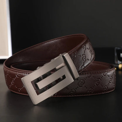 New Business Men's Belt Genuine Leather Male Belt Luxury Brand Alloy Metal Buckle Designer Belts men Waist Strap Belt for Jeans