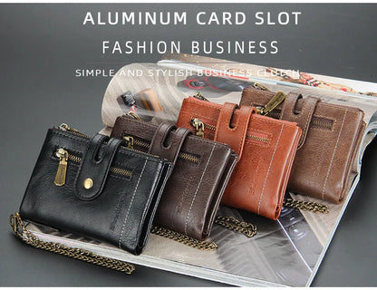 New Men Wallets Name Engraving 11 Card Holders Men Short Purse Double Zipper Coin Pocket High Quality Male Purse Cartera