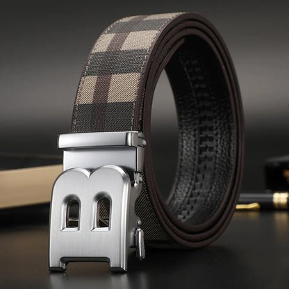 New Wide 34mm Luxury Vintage Designer B Belt Buckle Men High Quality Women Genuine Real Leather Dress Strap Male Belt for Jeans
