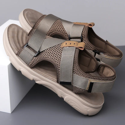 YRZL Sandals Soft Comfortable Non-Slip Men Shoes High Quality Beach Sandals Mens Gladiator Sandals Summer Casual Flat Shoes