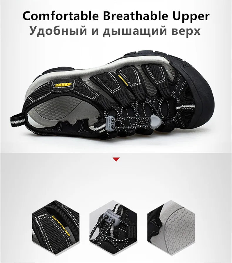 Big Size Summer Outdoor Couple Sandals Breathable Men Hiking Shoes Water Beach Men's Sandals Camping Climbing Aqua Men Sneakers