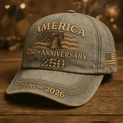 250th Anniversary Patriotic Baseball Caps, Retro Embroidered Adjustable Hats, Independence Day Gifts for History Enthusiasts