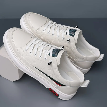 Spring Autumn Flat /5cm Elevator Shoes Men Casual Genuine Leather Sneakers Leisure Height Increase Breathable Men Loafers Trendy