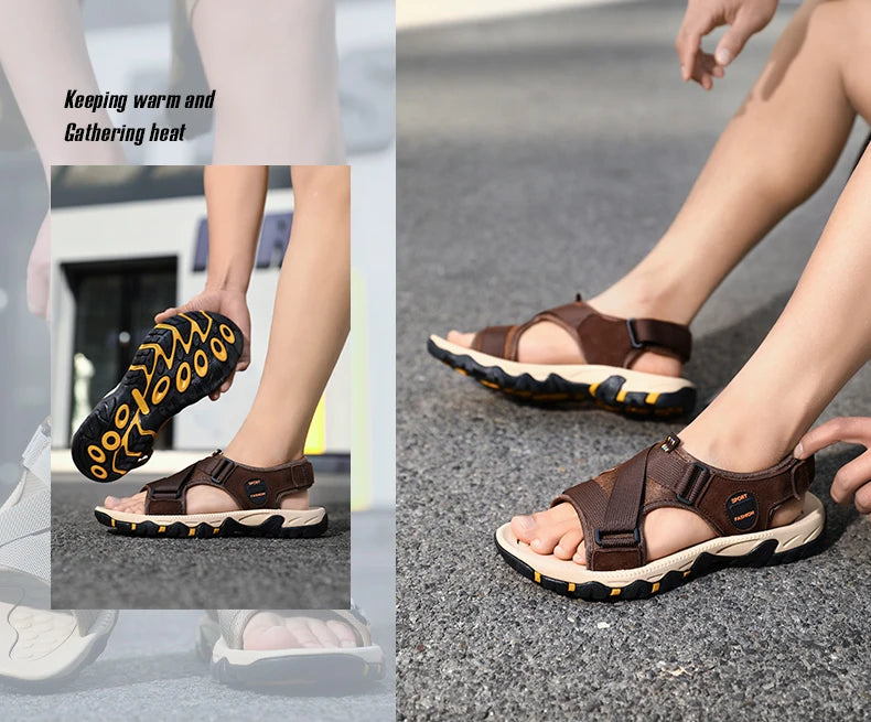 Summer Outdoor Sandals Leisure Fashion Sneakers Vacation, Beach Breathable, Wear-Resistant Hiking and Walking, Men's Sandals