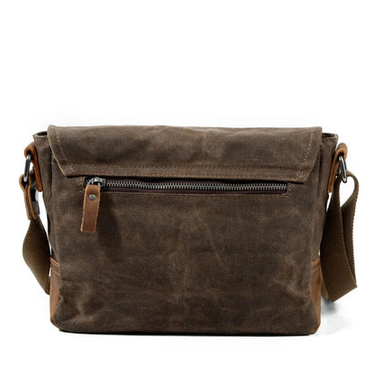Retro crossbody bag casual canvas shoulder bag simple men's crossbody bag water-resistant men's bag horizontal Crossbody bag