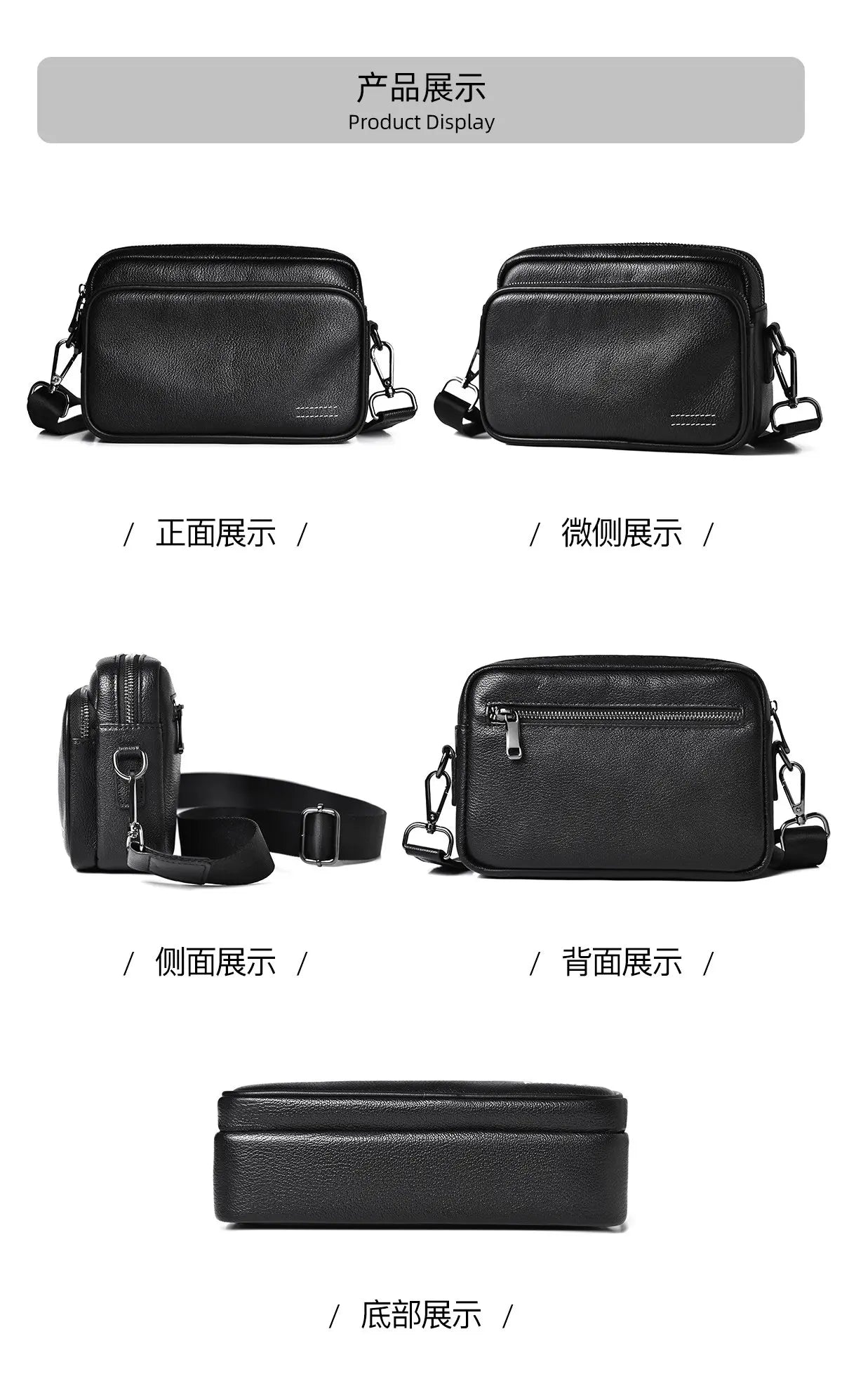 High Quality Real genuine Leather Men Shoulder Bag Natural Cowhide Messenger Bag crossbody bag for 7.9-inch lpad Phone Bag