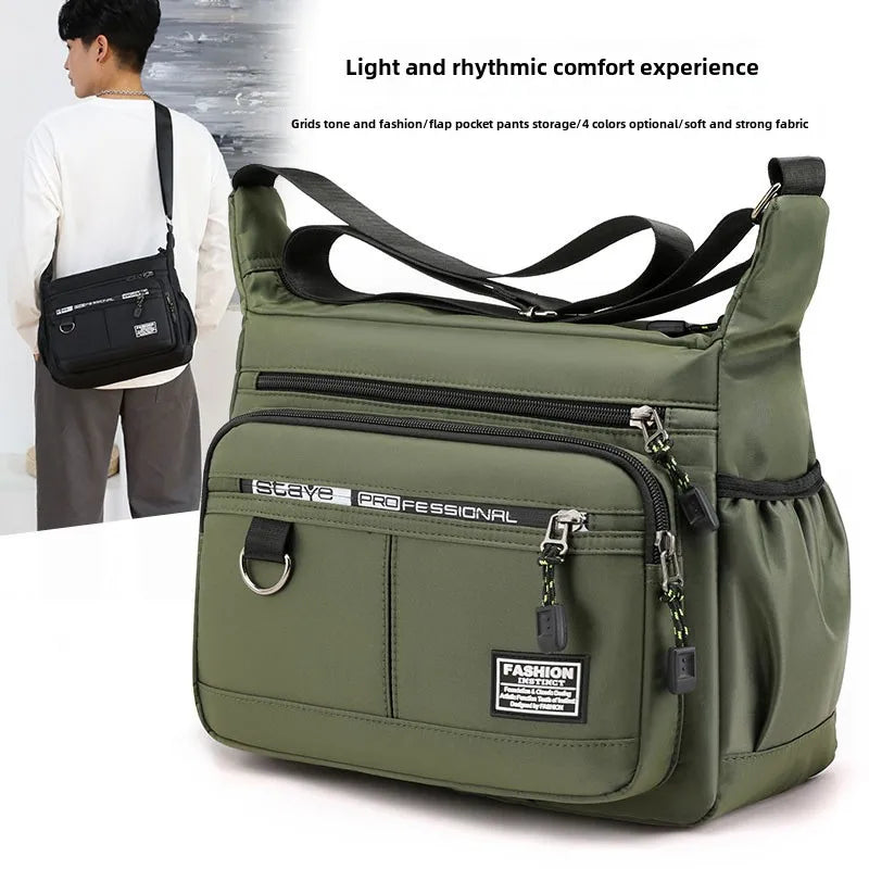 Men's business single-shoulder bag Large Capacity Men's Casual Multi-layer Pocket Fashion Single Shoulder Messenger  Bag