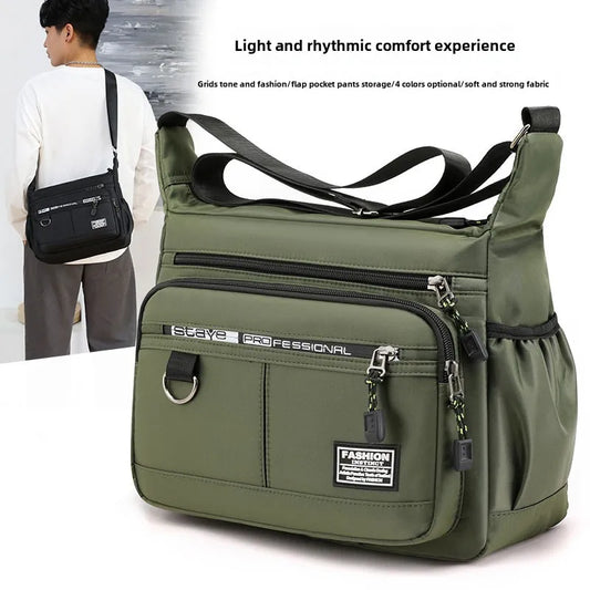Men's business single-shoulder bag Large Capacity Men's Casual Multi-layer Pocket Fashion Single Shoulder Messenger  Bag