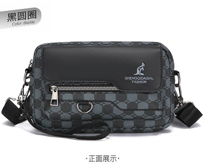 Business Men's Clutch Bags High Quality PU Leather Man's Small Shoulder Bag Multi-Functional Men Handbag Bag With Waist Strap