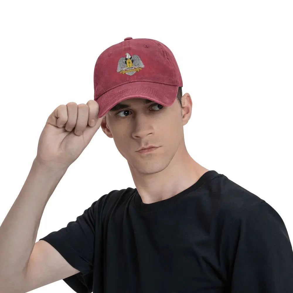 Men Baseball Cap South Sudan Emblem Charcoal Washed Denim Classic Vintage Cotton Dad Trucker Hat Unisex Adult
