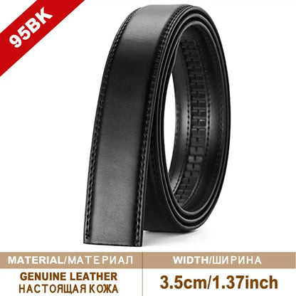 Men Belt Genuine Leather Belts Without Buckle Black Brown Men's Belts Without Buckle Cowskin  Luxury Belt  Cinturones Para Mujer