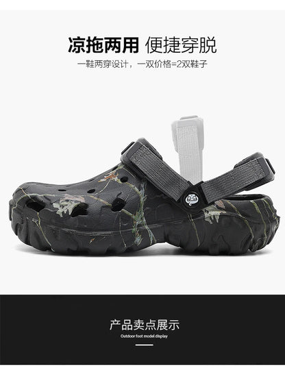 Summer Men's Clogs Sandals Home Garden Shoes Comfortable Men Women Slippers Non-Slip Soft Bottom Flip Flop Sandals Big Size46 47