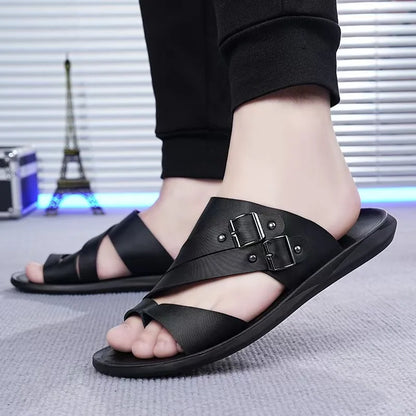 New Men's Daily Slippers Outdoor Casual Sandals Non-slip Lightweight Male Cool Slides Outdoor Man Half Drag Flip-flops Sandalias