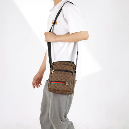 2026 New Fashion Men's Crossbody Bag Casual Multi-Layer Versatile Business Shoulder Bag Handbag