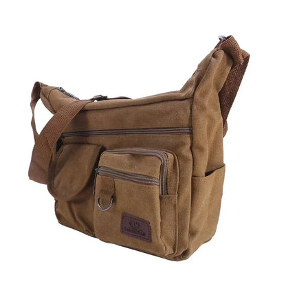 Heren Casual Sling Bag Messenger Crossbody Schouder Unisex Reizen Outdoor Vintage Tassen