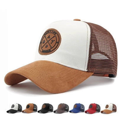 Mesh breathable baseball cap dome summer new sun protection sun visor hard top hat outdoor running sports cap duckbill cap