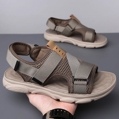 YRZL Sandals Soft Comfortable Non-Slip Men Shoes High Quality Beach Sandals Mens Gladiator Sandals Summer Casual Flat Shoes