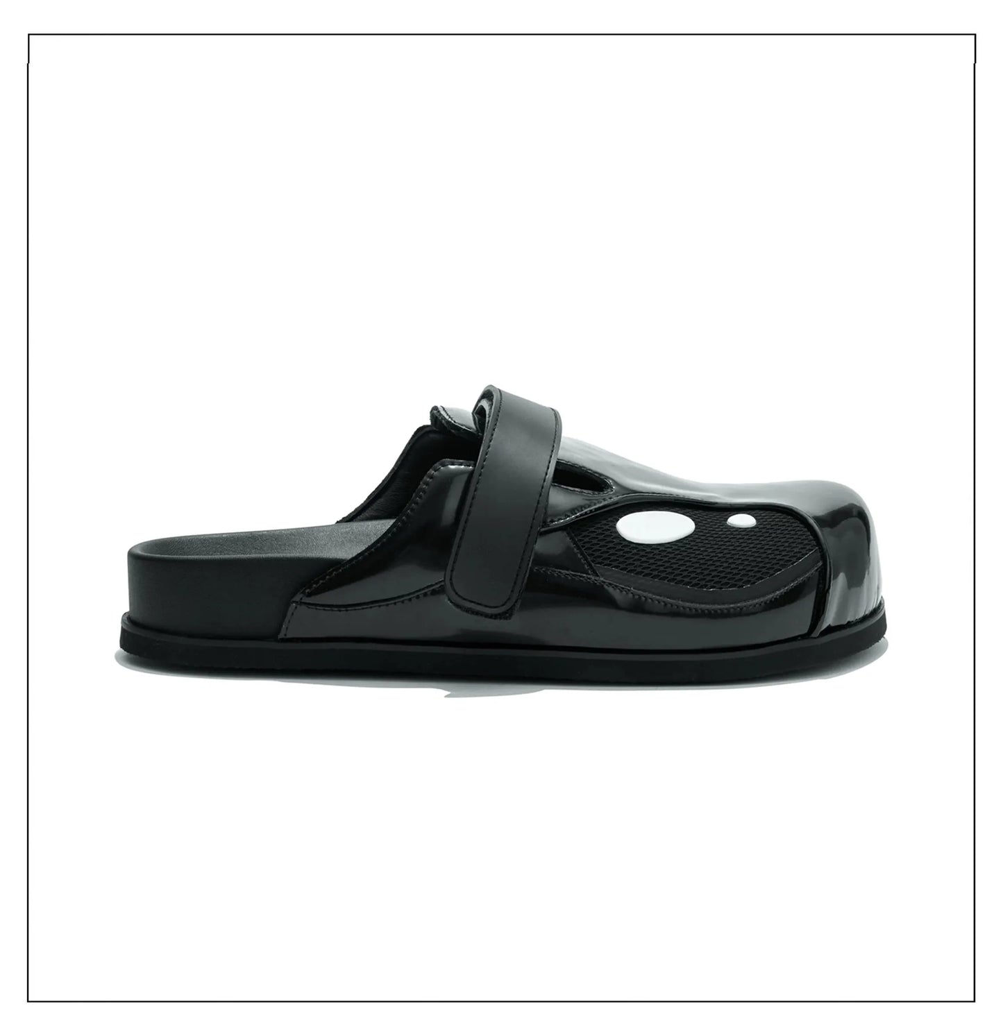 Genuine leather killer whale Boken slippers for men flat bottomed slip in outerwear Muller shoes for summer ventilationo