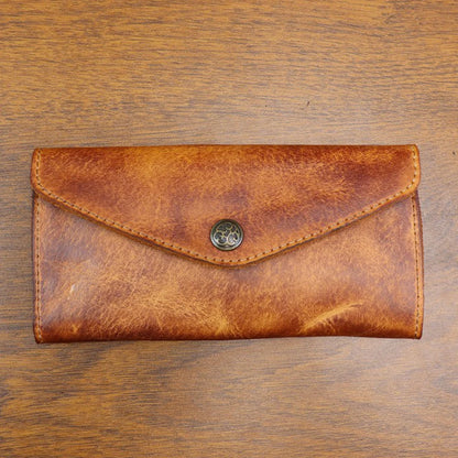 Genuine Leather Retro Men Handmade Wallet Handbag High Quality Phone Pocket Simple Card Bag Big Capacity Male Purses