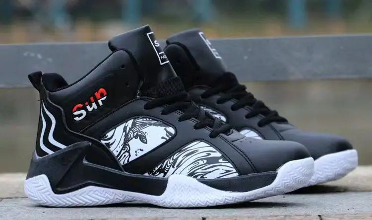 New Anti-Slip Men's Sneaker High Top Men's Basketball Shoes Luxury Comfortable Running Shoes Fashionable Versatile Casual Shoes