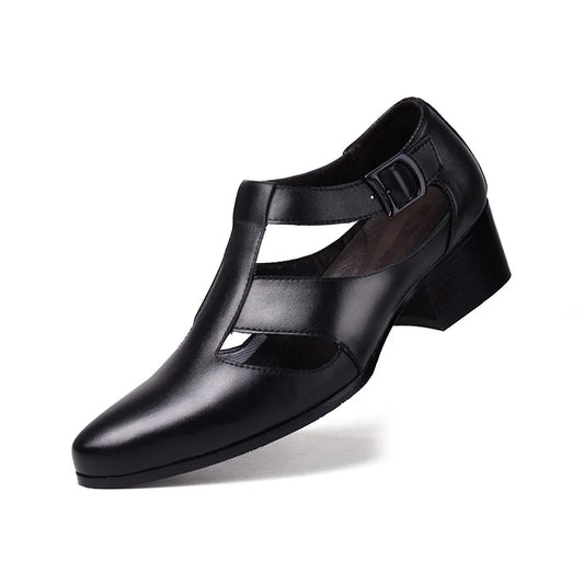 Men's Business Attire Leather Shoes Genuine Leather Wedding Shoe Pointed Toe Trend Hair Stylist Men's Shoes Man Sandals Loafers