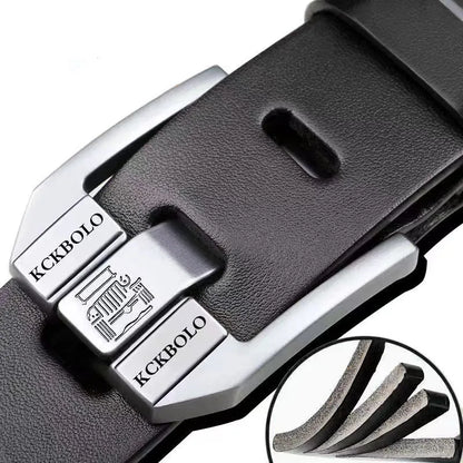Genuine Leather Business Belt Unisex High Quality Fashion Gentlemen Waist Strap For Men Women