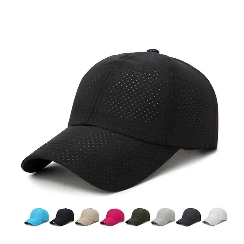 Breathable Baseball Cap Summer Quick Dry Mesh Hat Adjustable Sun Hat For Men Women Outdoor Comfortable Snapback Hat Fashion Caps