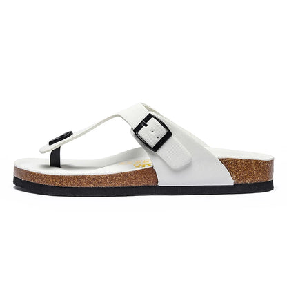 Brand Men Casual Flip Flops Slippers Men Outdoor Flats Slipprs Luxury Men Leather Summer Beach Vacation Casual Slippers Shoes