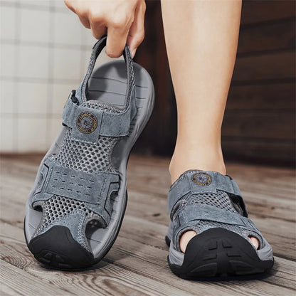 Summer Men' Sandals Breathable Beach Shoes Outdoor Men Casual Sandalies Fashion Male Casual Flats Quick Dry Walking Summer Shoes