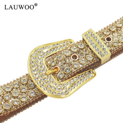 BB belt Diamond Rhinestone Belts Fashion Luxury Crystal Studded Pin Buckle Belt Cinto De Strass Belts for Women Jeans Decoration