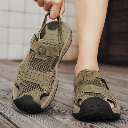 Summer Men' Sandals Breathable Beach Shoes Outdoor Men Casual Sandalies Fashion Male Casual Flats Quick Dry Walking Summer Shoes