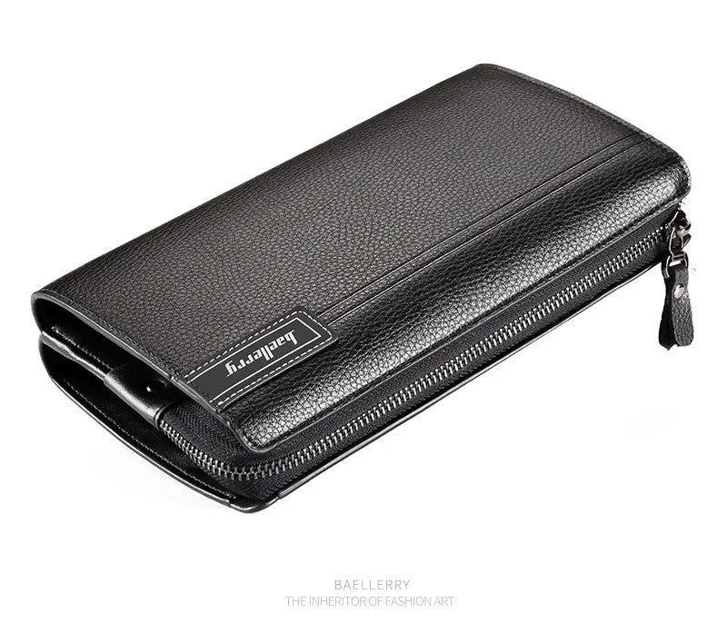 Baellerry Large Capacity Phone Pocket New Men Wallets Handbag Brand Card Holder Zipper Male Wallets Passport Case Men's Purses