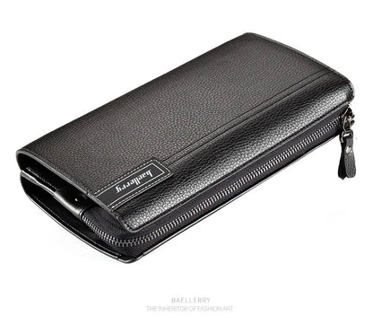 Baellerry Large Capacity Phone Pocket New Men Wallets Handbag Brand Card Holder Zipper Male Wallets Passport Case Men's Purses