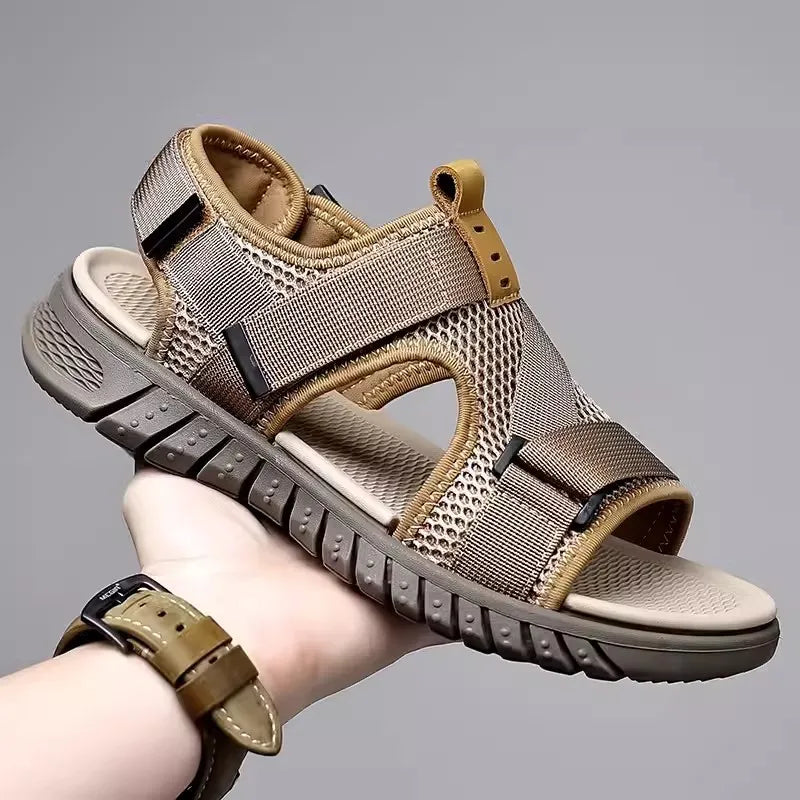 Men's 2026 New Summer Water Shoes Slip-On Breathable Mesh Quick-Dry Anti-Slip Driving Beach Outdoor Sports Sandals