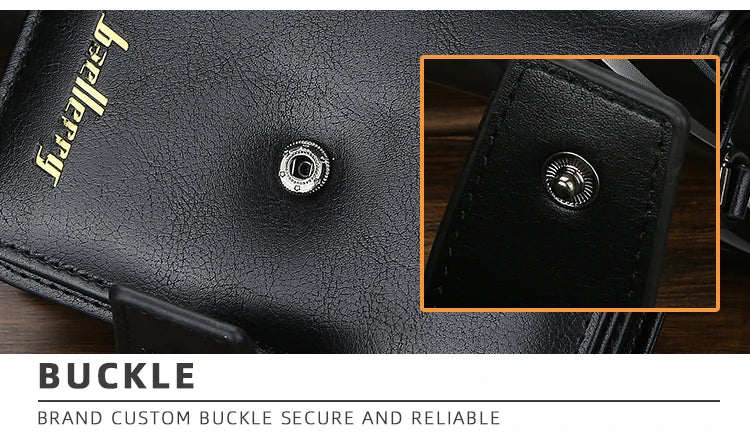 New Business Men Wallets Zipper Card Holder High Quality Male Purse New PU Leather Vintage Coin Holder Men Wallets