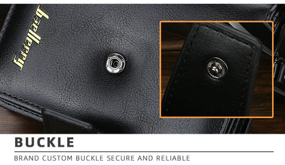 New Business Men Wallets Zipper Card Holder High Quality Male Purse New PU Leather Vintage Coin Holder Men Wallets